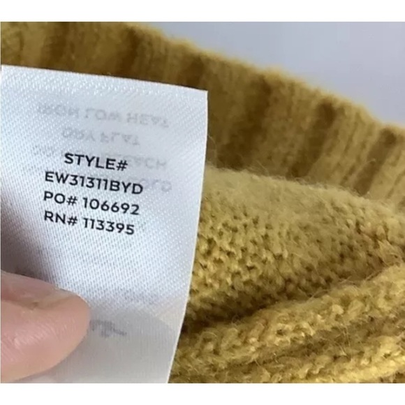 Lulus Sz S Its Groovy Crochet Arm Sweater Dress Mustard Yellow Acrylic Retro - Picture 9 of 9